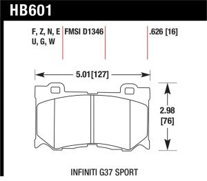 Infiniti G37 Brake Pads - Front - Hawk Performance - DTC-30 - `09-`12 Infiniti G37 Brake Pads - Front - Hawk Performance - DTC-30 - `09-`12